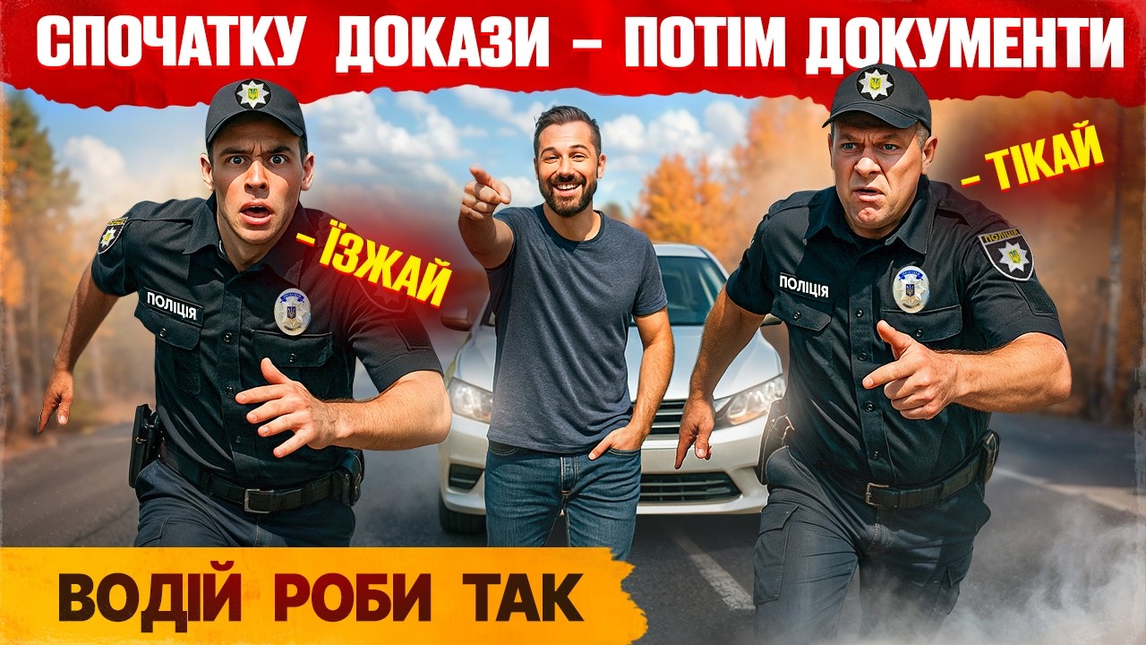 😎 Водій сказав одне речення — і поліцейський замовк!