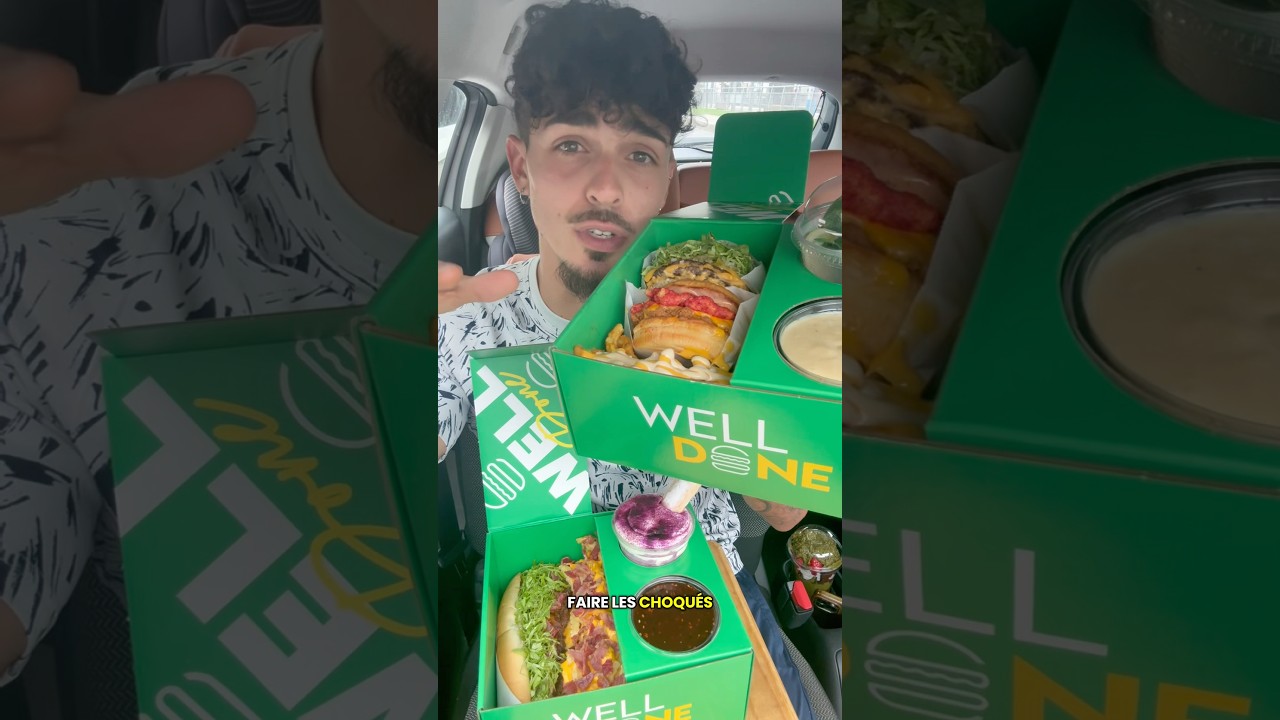 New Box WellDone🤤 #tasting #box #burger #tiramisu #fries #mukbang #food