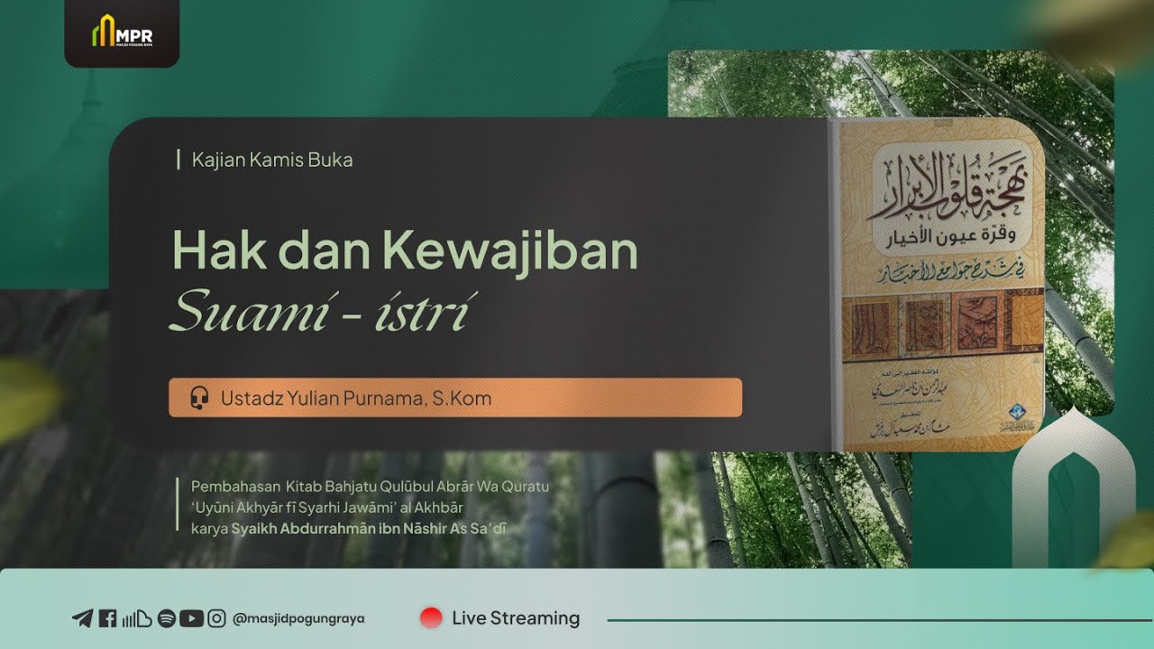 Hak dan Kewajiban Suami-istri | Ustadz Yulian Purnama, S.Kom.