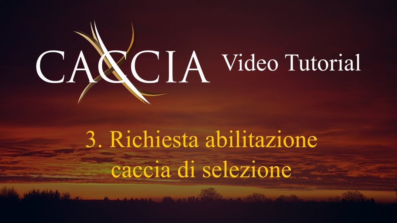 XCaccia - Richiesta abilitazione selezione