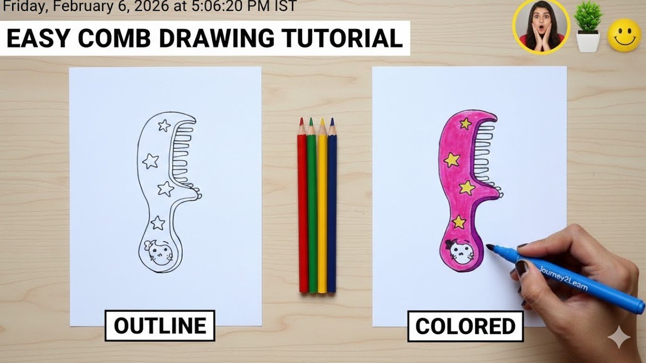 How to Draw a Comb Step by Step | Secret Art Trick | Easy Drawing for Beginners