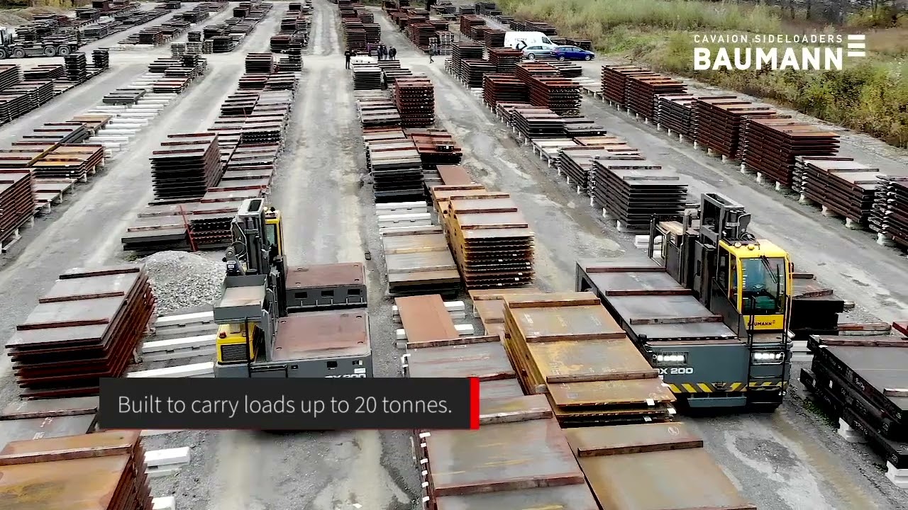 20 tonnes capacity Baumann sideloaders at Meusburger