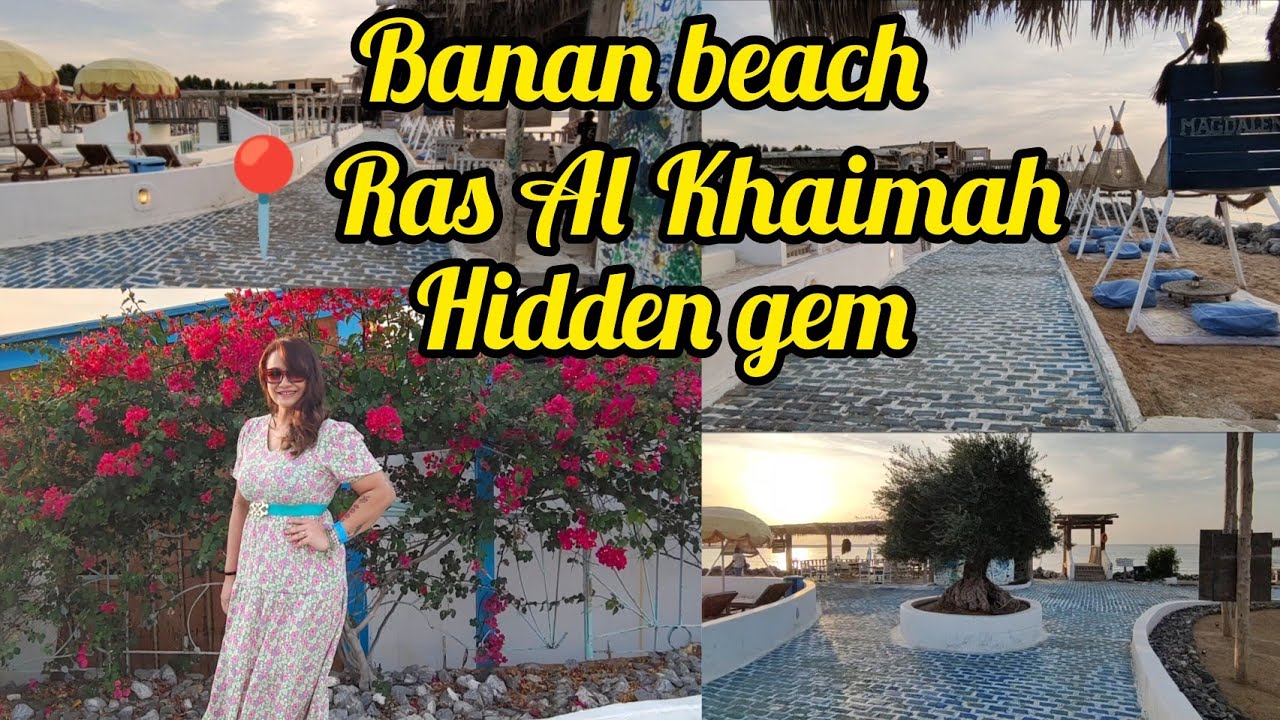 Santorini Vibes in UAE||BANAN BEACH Ras Al Khaimah|| Hidden gem in UAE 💓