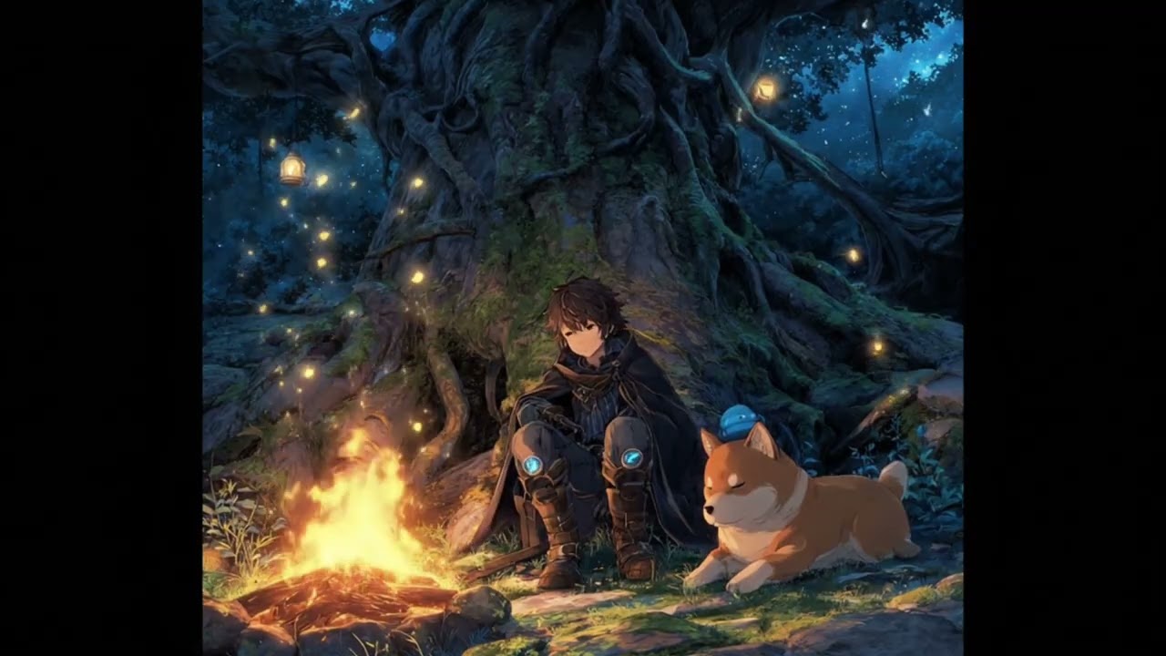 1時間 癒しのJRPGキャンプファイアBGM 🌙 ファイナルファンタジー風・森の夜アンビエント（作業・リラックス）
