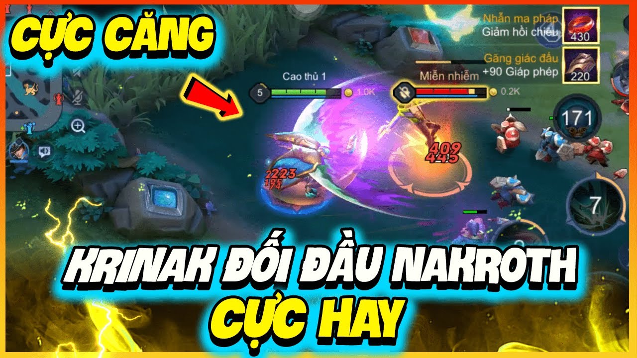 Krinak Đấu Đỉnh Cao Đối Đầu Nakroth Cực Hay | MSUONG CHANNEL