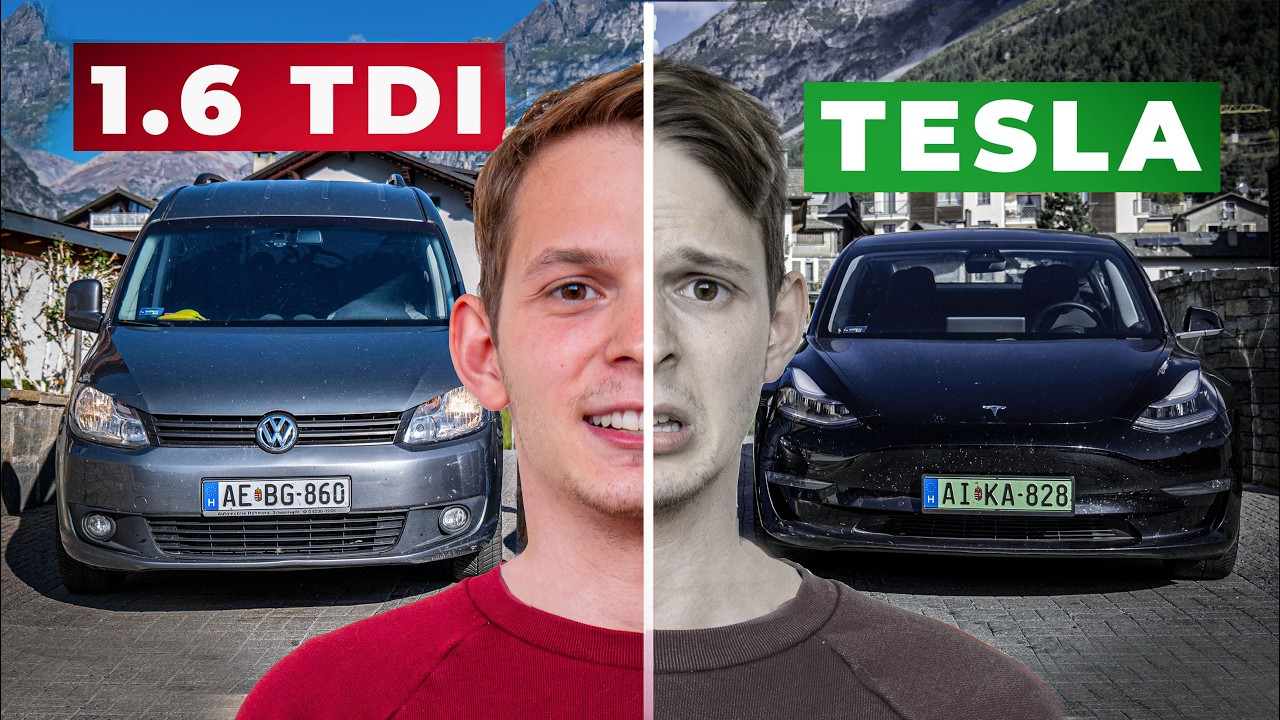 TESLA vs TDI  egy 1000 km-es úton - mekkora a különbség?