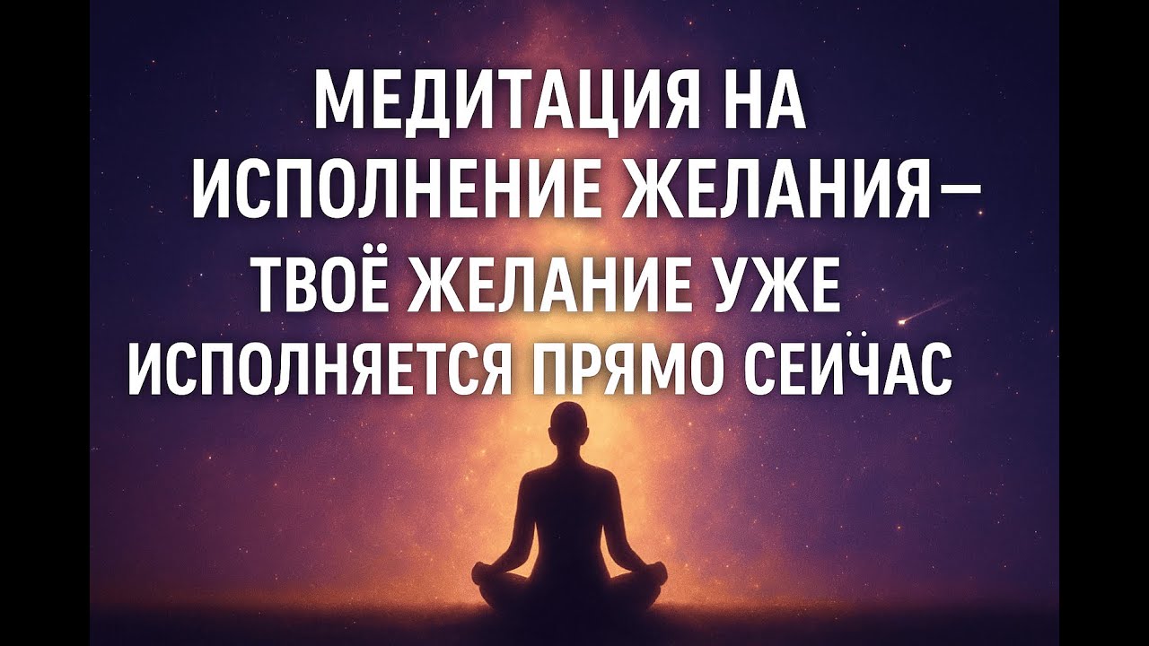 Медитация на исполнение желания — твоё желание уже исполняется прямо сейчас 💫