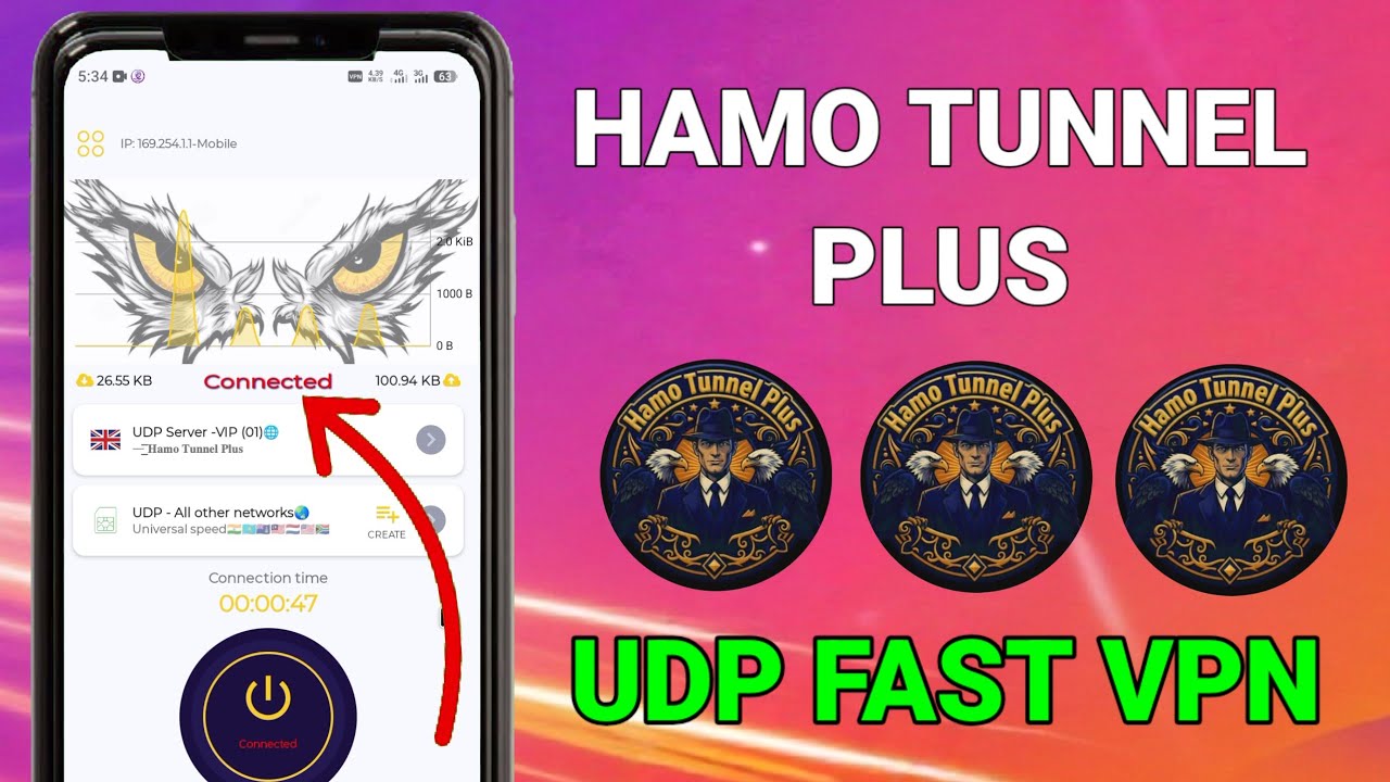 How to set up Hamo Tunnel Plus with fast All Countries UDP settings for secure browsing 