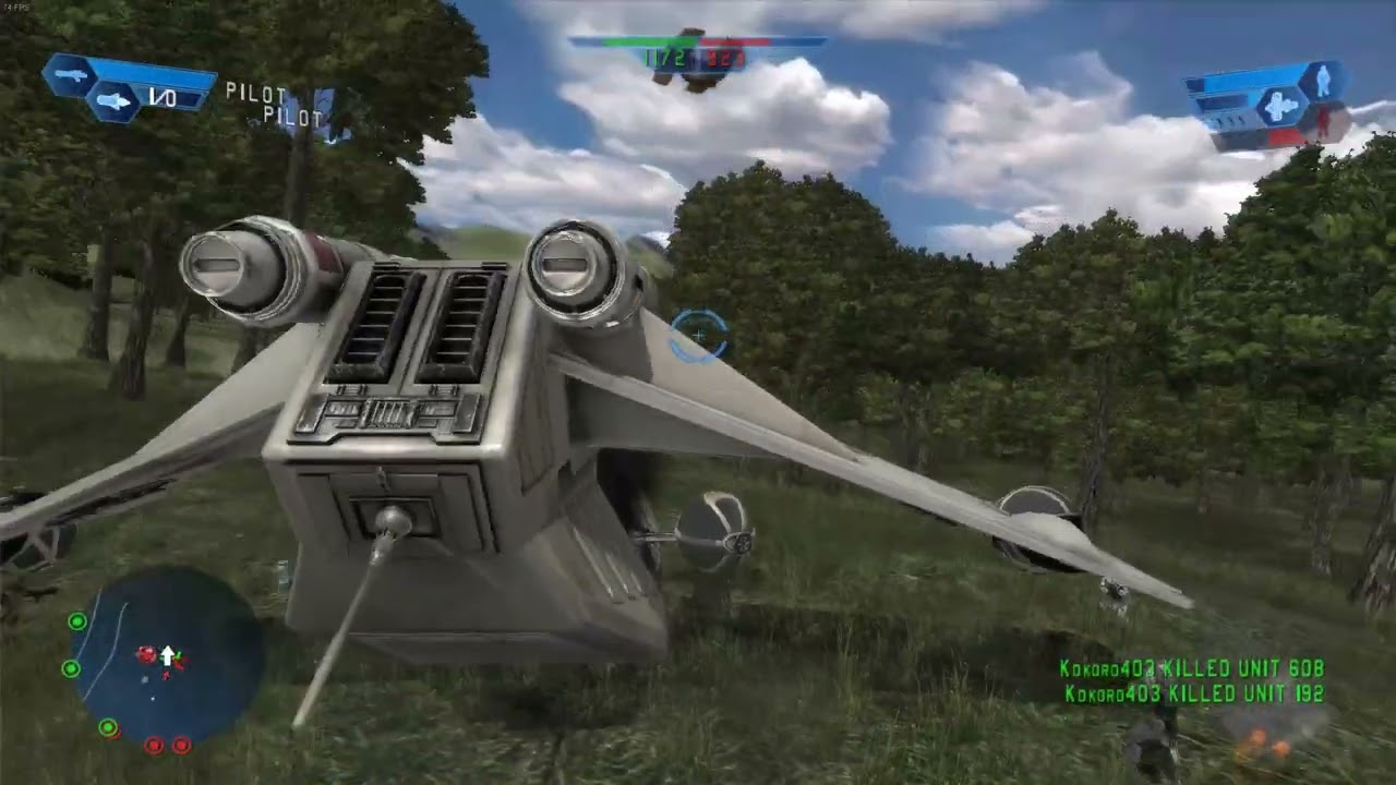 Star Wars Battlefront (2004) - Enhanced Naboo: Plains 130v130  gameplay Republic (EGM V3.1)
