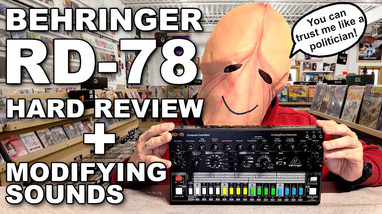 Review Behringer RD-78 analog Drumcomputer like Vintage CR 78 by Penishead + how to modify sounds