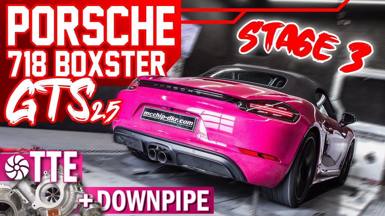 Porsche 718 Boxster GTS 2.5 Turbo | TTE TurboUpgrade | Dyno - 100-200km/h - Logs | mcchip-dkr