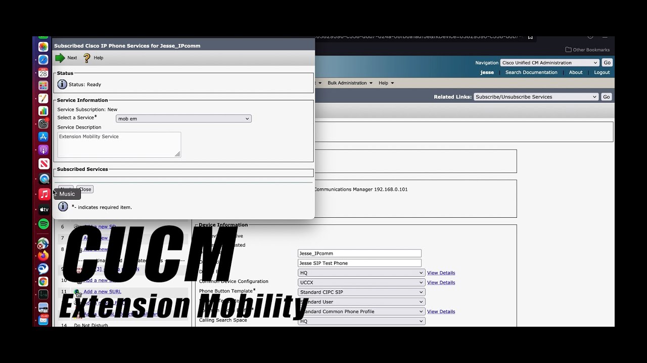CUCM - Extension Mobility