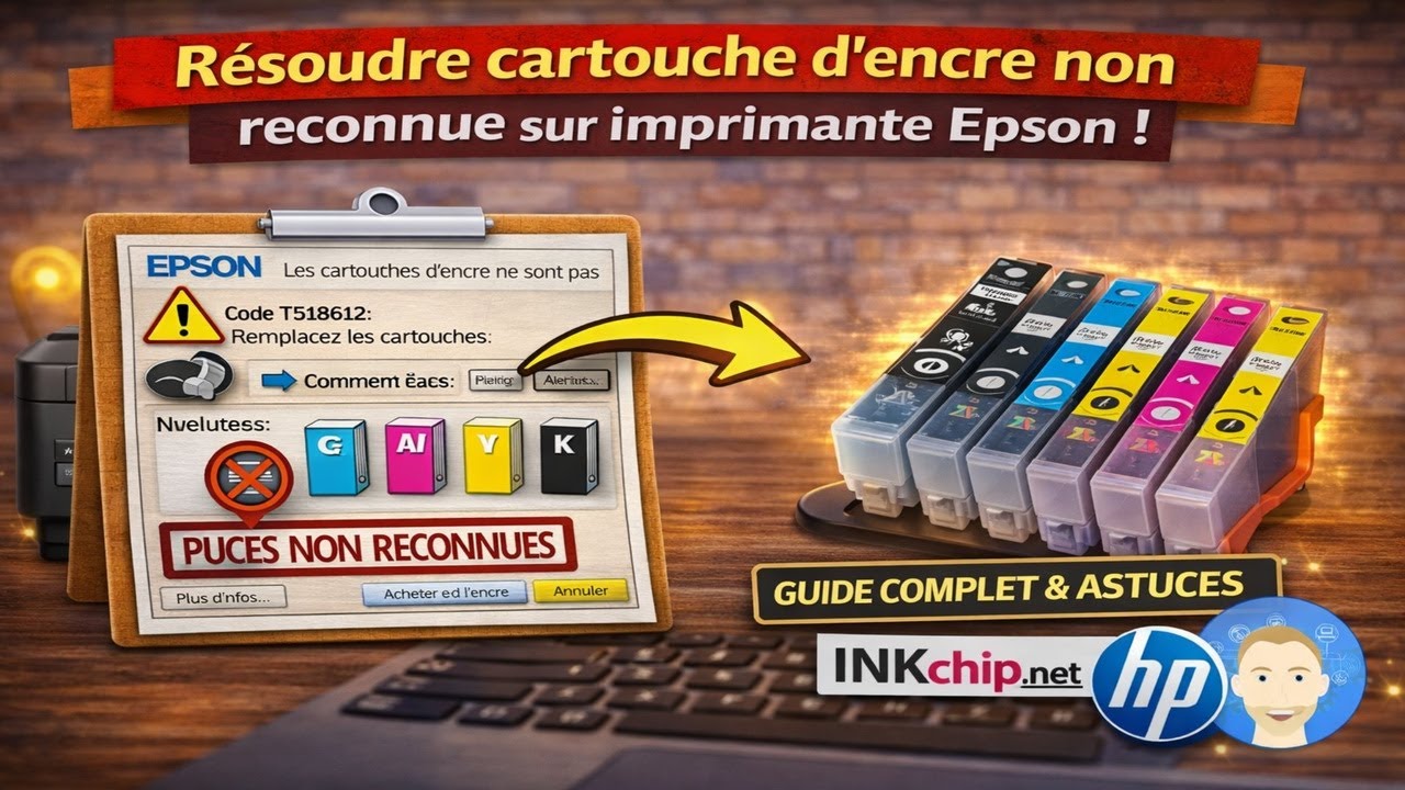 Cartouche d'encre non reconnu ou compatible sur imprimante epson