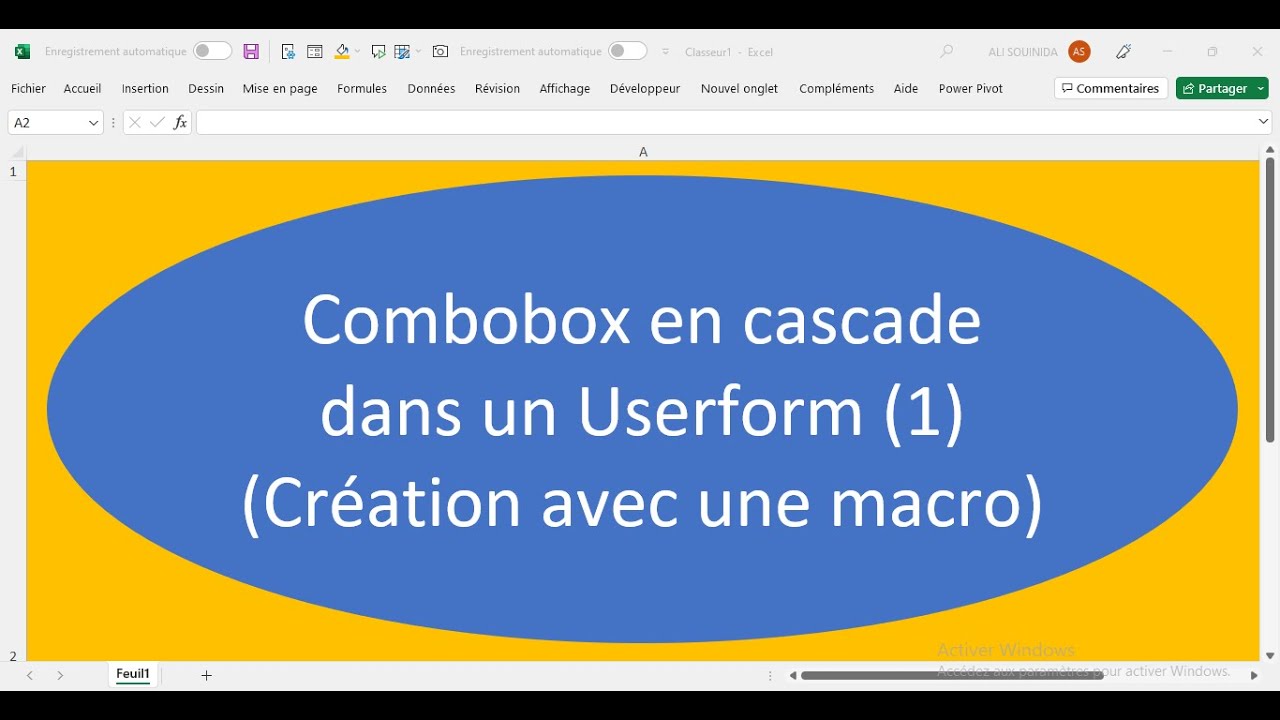 Combobox en cascade dans un Userform (1) (Création avec une macro)