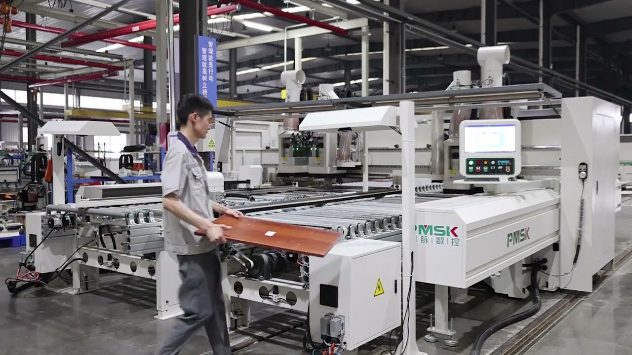 Six-sided CNC Drilling Machine with double work station for Cabinet Production [GETE]品脉数控PMSK