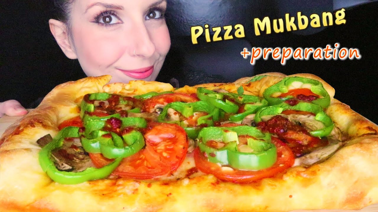 Домашняя пицца с сыром 🍕 | Мукбанг - 먹방 | Реальные звуки еды