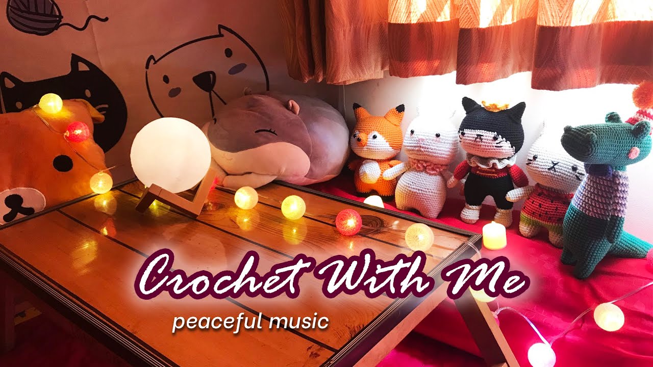 Crochet With Me 🧶 [45 minutes Piano Music] | Relaxing Ambience | Productive For Work/Study