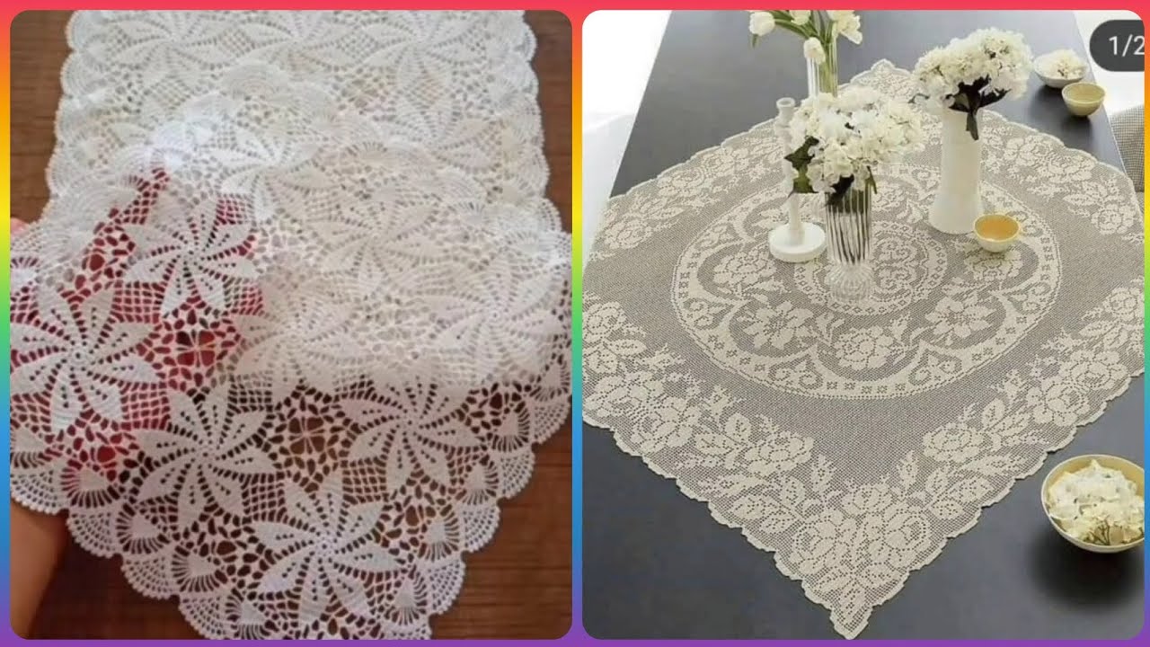 150 Milky white rectangular crochet table topper ideas #crochet #handmade #trending 