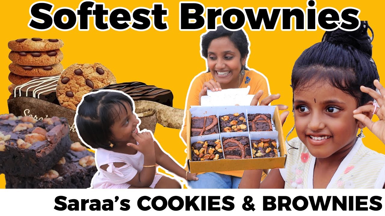 Nutella and walnut brownies I Sara's cookies | Tastee With Kiruthiga