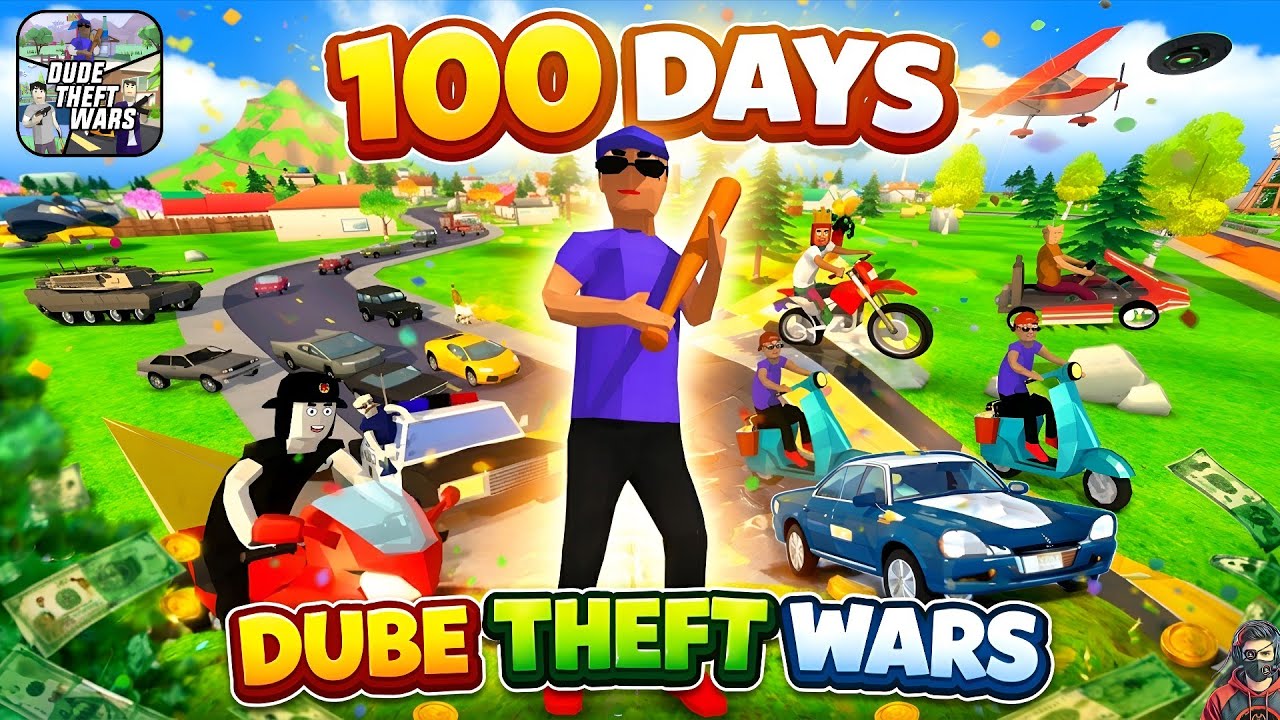 My Crazy 100 Days in Dude Theft Wars 😱