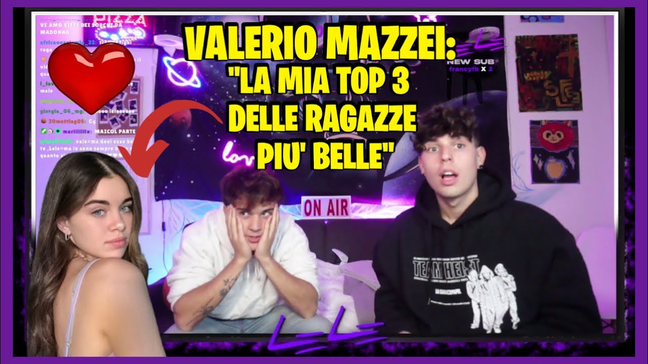 VALERIO MAZZEI : “LA MIA TOP 3 DELLE RAGAZZE PIU' BELLE” *GIULIA CASATI* | IN LIVE SU TWITCH