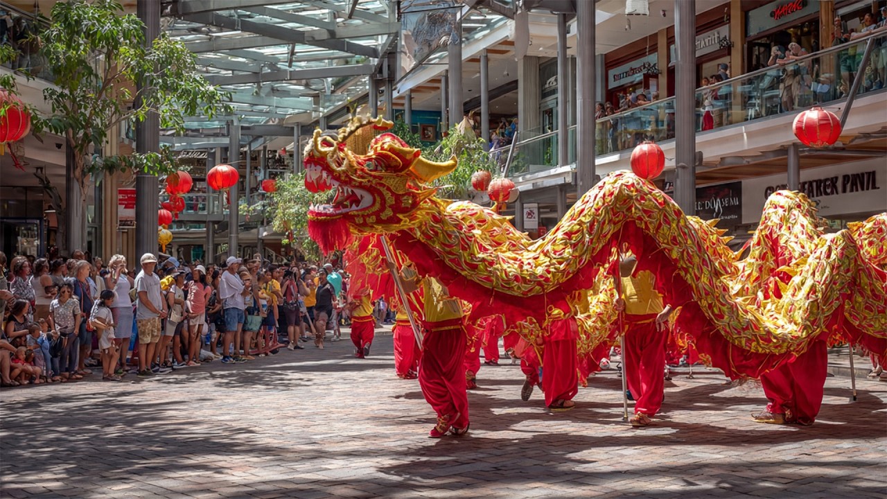 Spectacular Dragon & Lion Dance Performance | Chinese New Year 2026 | Bagatelle Mall Mauritius