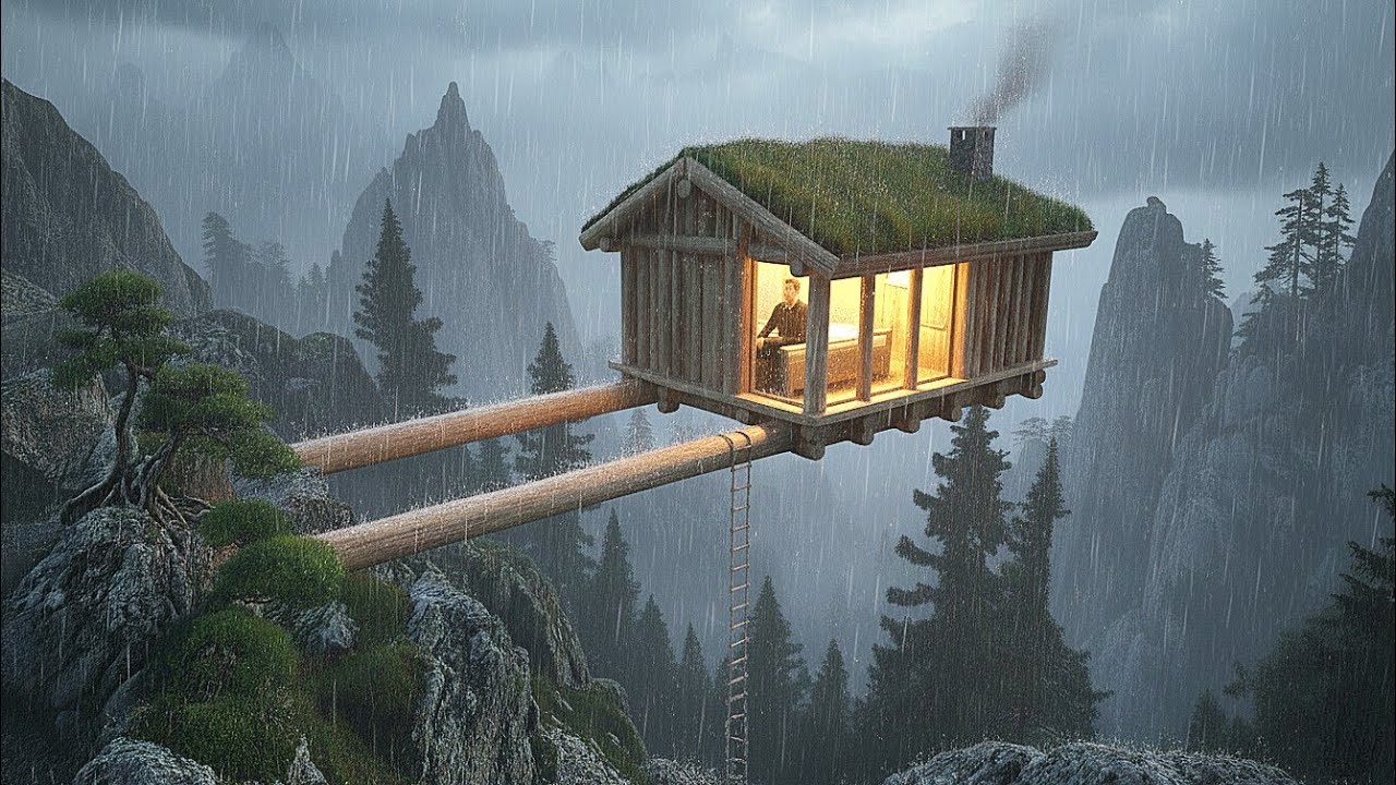 How I built a survival shelter on a cliff in 95 days.