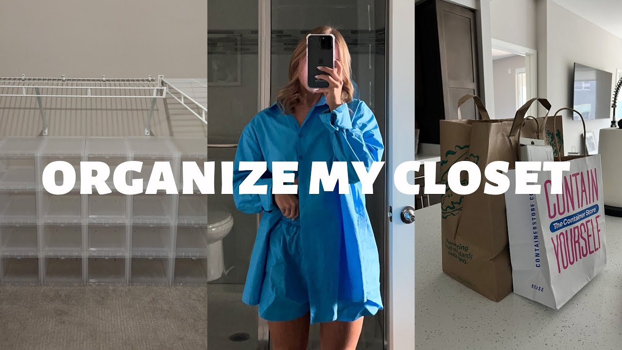 ORGANIZING MY CLOSET + come with me to the container store!