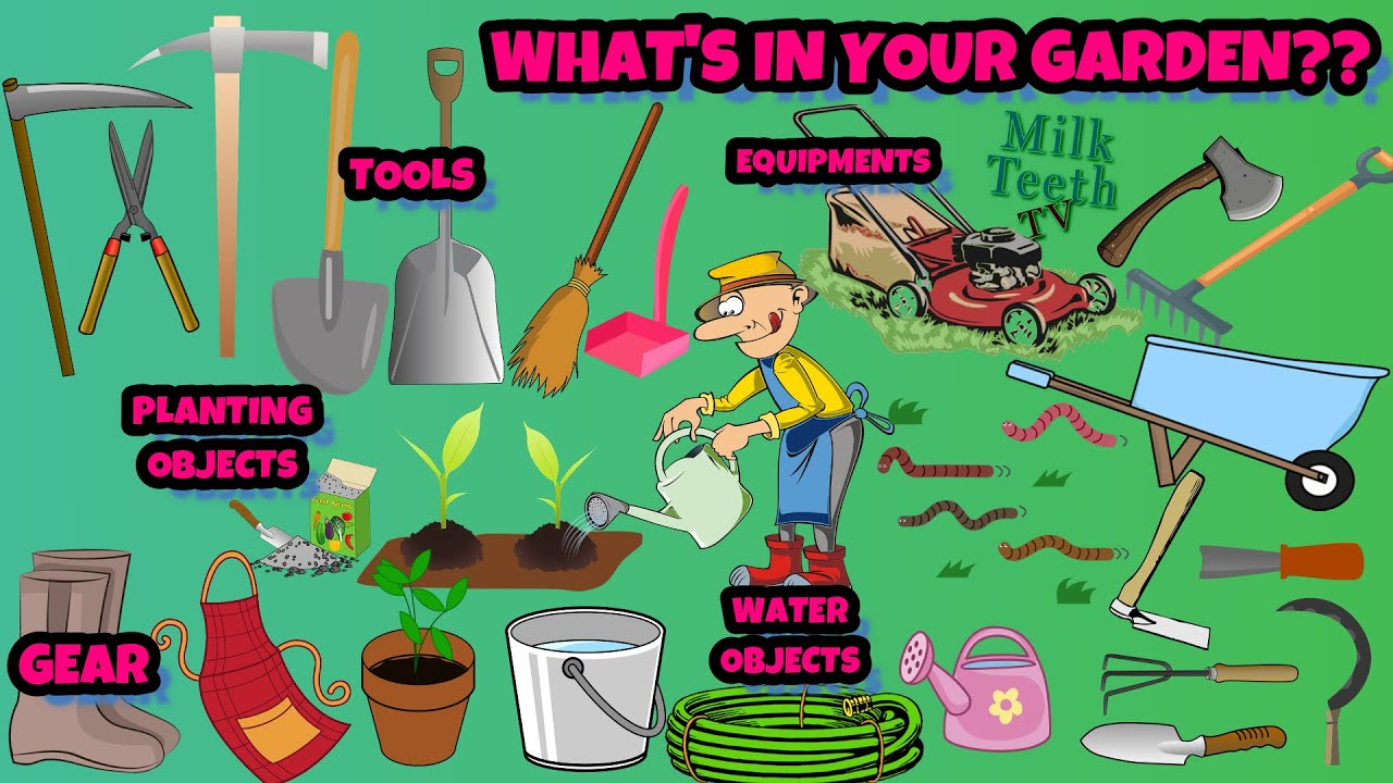List of Gardening Tools and Garden Vocabulary in English | Learn Names of Objects In the Garden