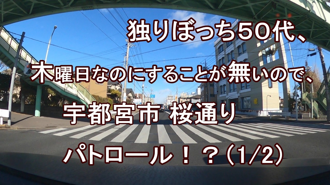 独りぼっち５０代、木曜日なのにすることが無いので、宇都宮駅市 桜通り パトロール！？（1/2）