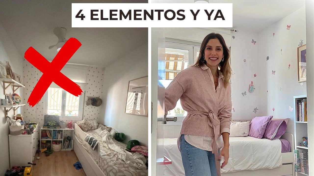 Cómo decorar una habitación pequeña con 4 elementos sin comprar muebles | Antes & Después