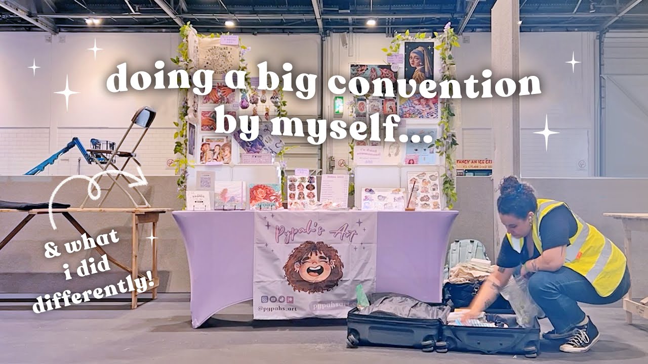 Selling my art at a big Comic Convention alone (con prep & event experience) 🌱 Studio Vlog