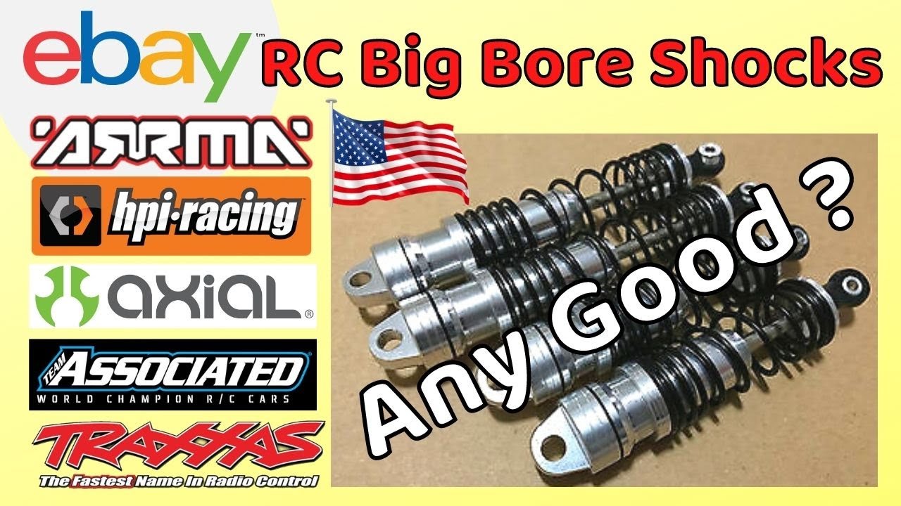 RC Big Bore Aluminium Shocks Review for Arrma, Traxxas, Team Associated, Losi, HPI. Ebay Shocks