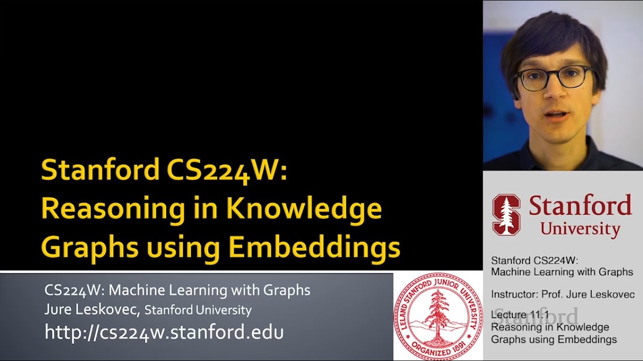 Stanford CS224W: Machine Learning with Graphs | 2021 | Lecture 11.1 - Reasoning in Knowledge Graphs