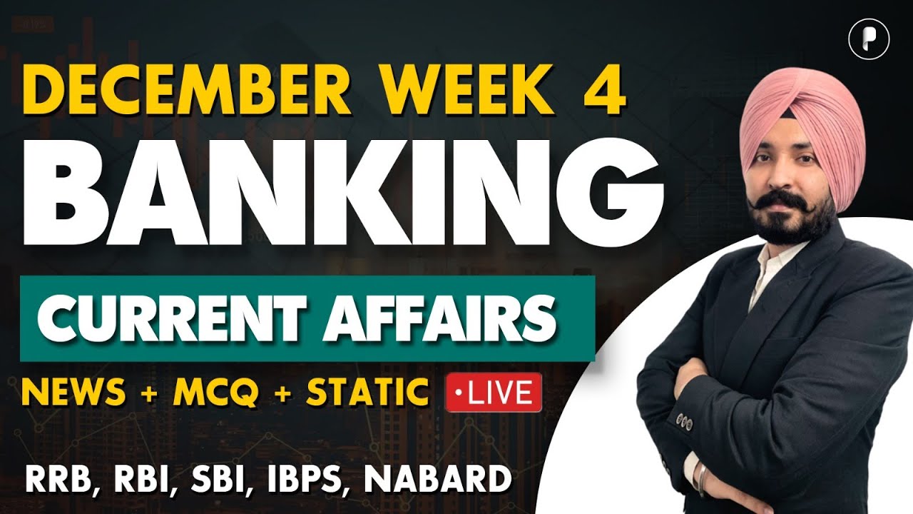 Weekly Banking Current Affairs | Decemebr Week 4 | Parcham Classes