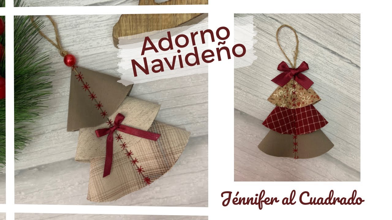 Adornos navideños con tela 🎄 Christmas Decorations with fabric 🎄 Christmas Tree ornament 🎄