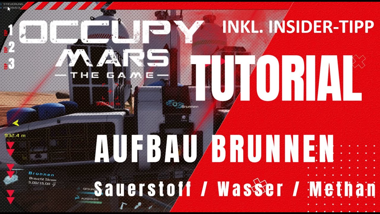 Occupy Mars Tutorial - Deutsch - Aufbau Brunnen - Fountain construction