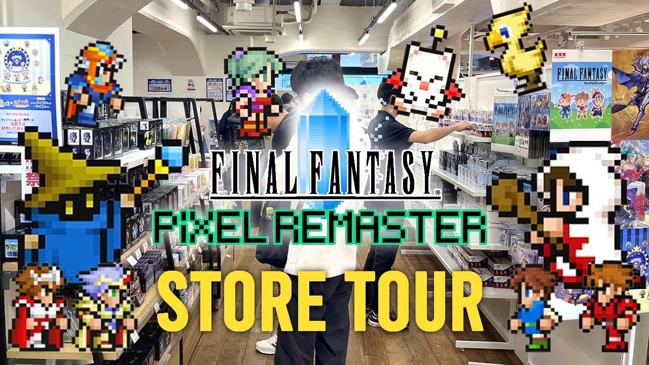 Final Fantasy TAKES OVER Akihabara! Pixel Remaster Pop Up Store Tour