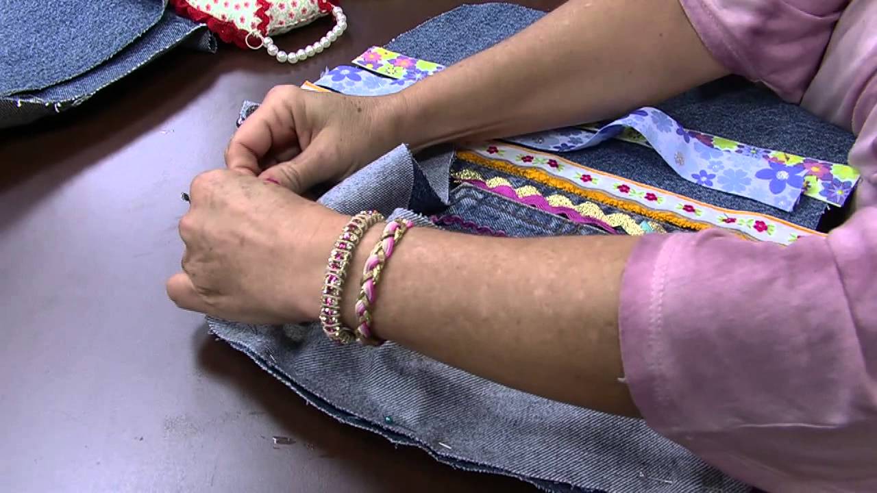 Mulher.com 06/10/2014 Mara Gimenes - Bolsa customizada calça jeans Parte 2/2