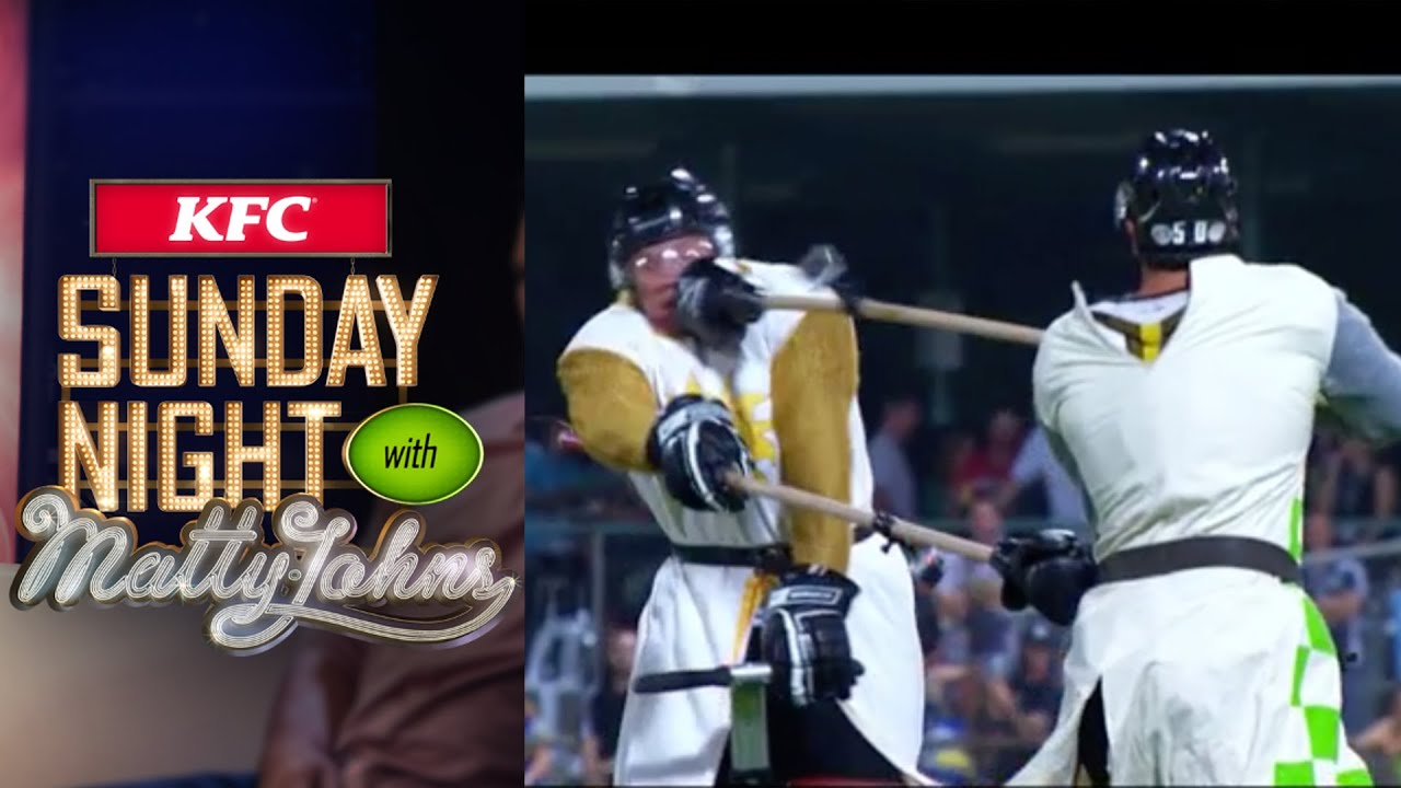 Fletch & Hindy's oldman halftime Segway Jousting | Not the NRL News