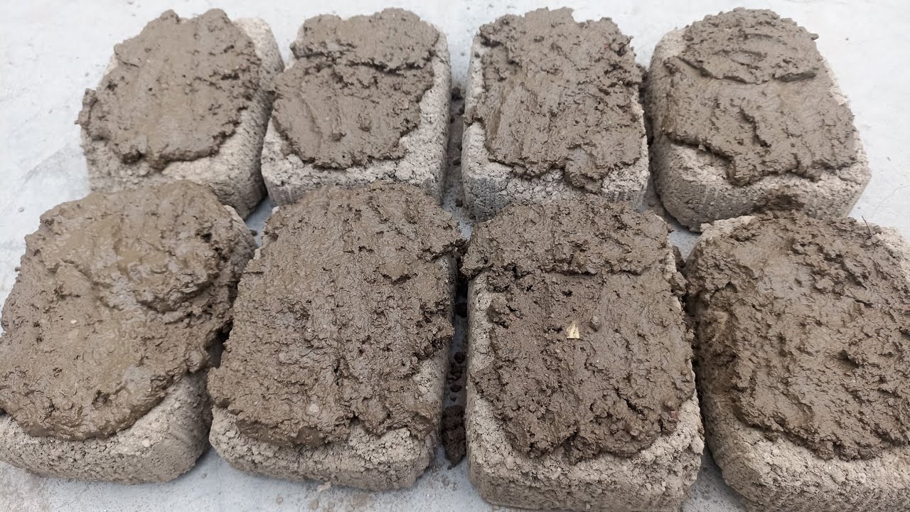 Satisfying Earthy Super Gritty Sandment Giant Slabs topped w/ Clay Paste/ Floor Crumbling🤎🤍 #asmr
