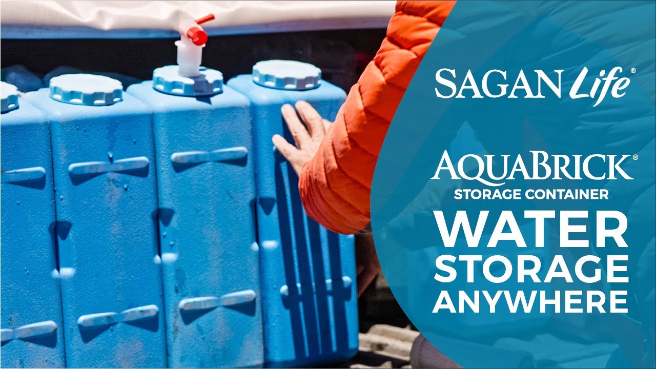 Sagan Life&reg; AquaBrick&reg; Food and Water Containers - Water Storage ANYWHERE