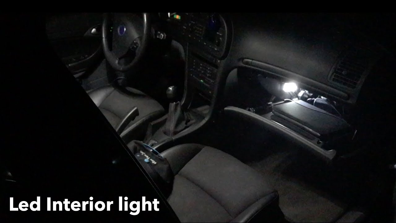 Saab 9-3 SC complete led interior light install + How to and Types of bulbs