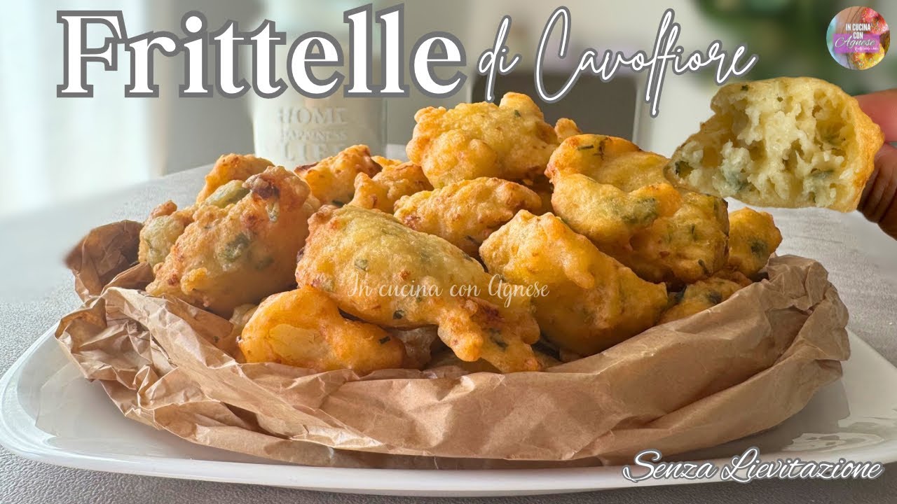 FRITTELLE DI CAVOLFIORE a LIEVITAZIONE ISTANTANEA - le prepari in 10 minuti e SONO CROCCANTISSIME