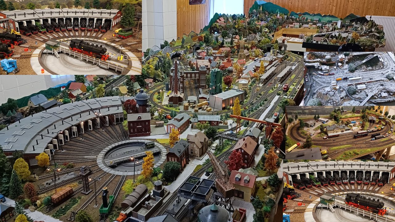 🚂🧑‍🎄☃️4 Modelleisenbahn Anlagen🚂Dampflok Weihnachts🧑‍🎄Winterspezial☃️🚂H0,H0e,TT,LGB+Echte Dampfloks🚂