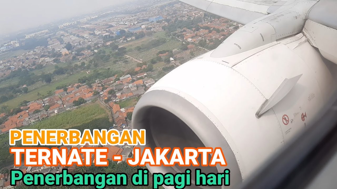 Penerbangan di pagi hari Ternate ke Jakarta