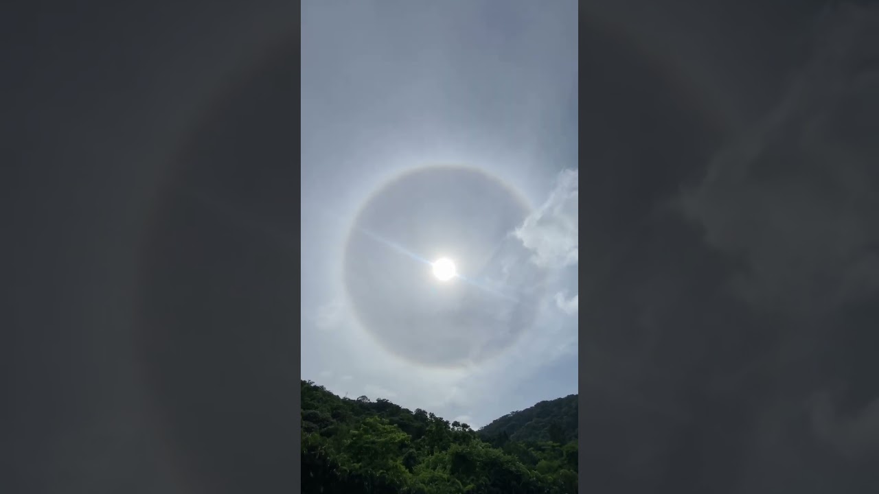O incr&iacute;vel fen&ocirc;meno do Halo solar em Ubatuba