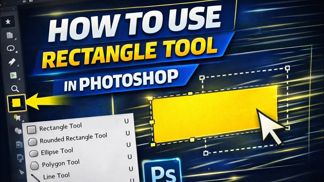 how to use rectangle tool in photoshop 