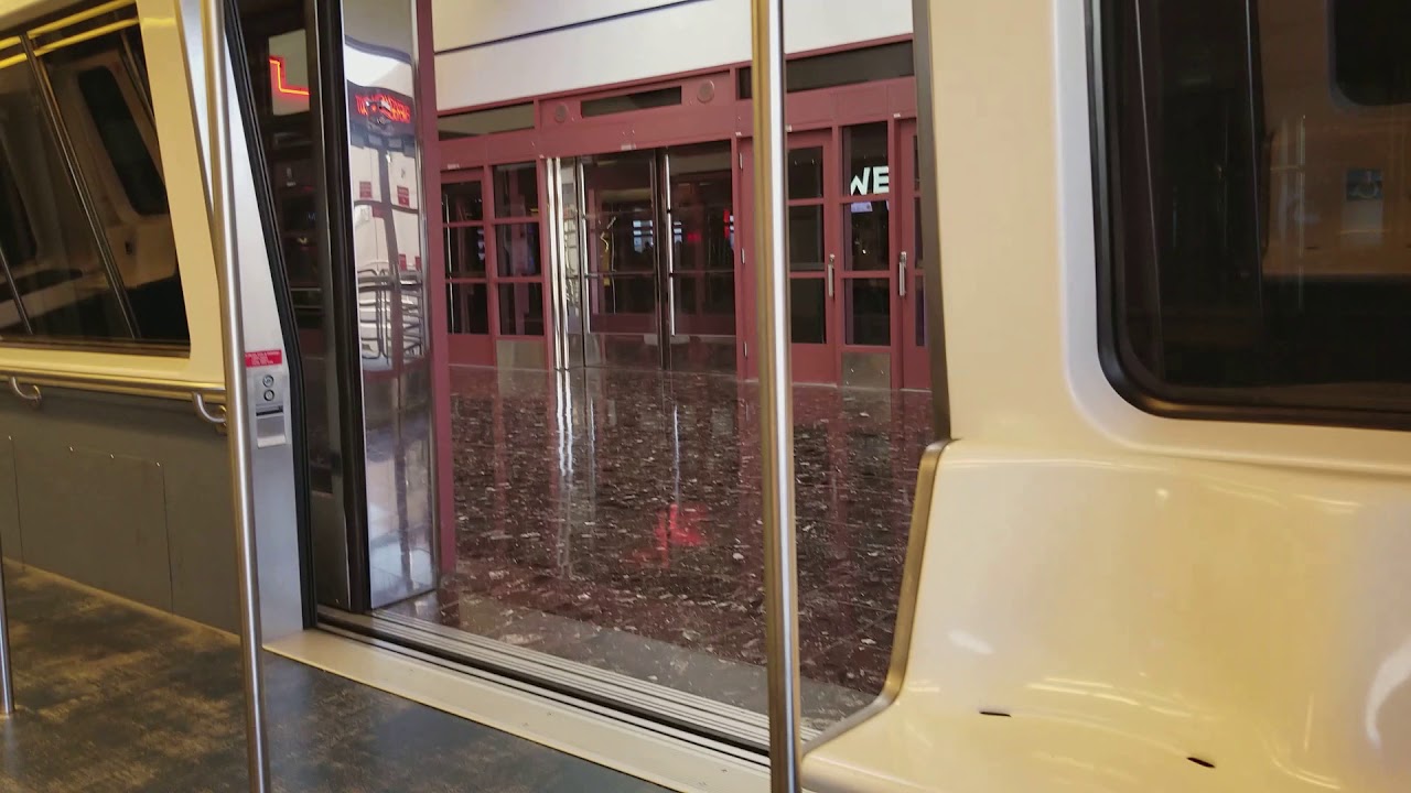 Riding Green Line Tram from C-Gates to Landside Terminal Las Vegas McCarran Airport Las Vegas, NV