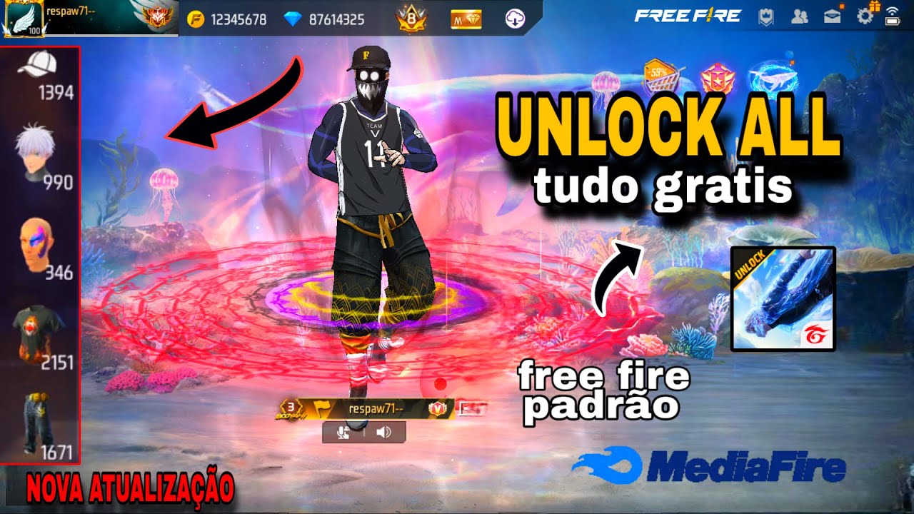 SAIU! UNLOCK ALL NOVA ATUALIZA&Ccedil;&Atilde;O ENVIANDO PRESENTE  (TUTORIAL ATUALIZADO UNLOCK ALL)PEGA RANK- OB53